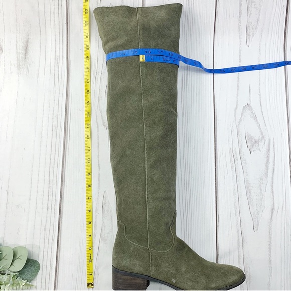 Steve Madden Olive Suede Over the Knee Boots - Picture 6 of 16